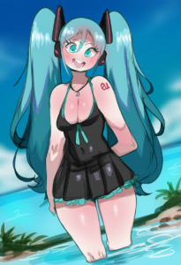 2__0lightsource__, girl,{{{hatsune miku,blue hair__,medium breasts, black dress s-2631646375