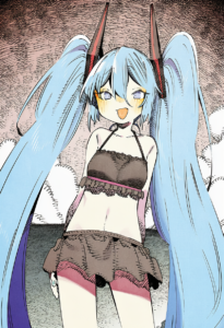 2__abara_heiki__, girl,{{{hatsune miku,blue hair__,medium breasts, black dress b s-2975390449