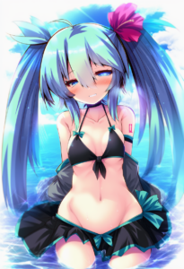 2__ai_takurou__, girl,{{{hatsune miku,blue hair__,medium breasts, black dress bi s-800676173