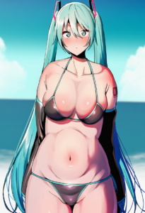 2__amano_don__, girl,{{{hatsune miku,blue hair__,medium breasts, black dress bik s-585231129