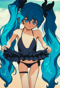 2__butterchalk__, girl,{{{hatsune miku,blue hair__,medium breasts, black dress b s-2770716368
