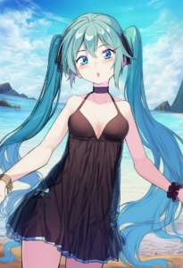 2__coffeekite__, girl,{{{hatsune miku,blue hair__,medium breasts, black dress bi s-2681580201