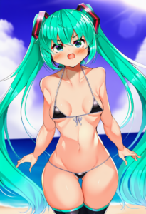 2__daichi_(tokoya)__, girl,{{{hatsune miku,blue hair__,medium breasts, black dre s-3571701377