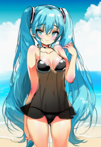 2__emily_(pure_dream)__, girl,{{{hatsune miku,blue hair__,medium breasts, black s-2548887150