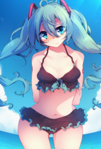 2__fuuen_(akagaminanoka)__, girl,{{{hatsune miku,blue hair__,medium breasts, bla s-3195504445