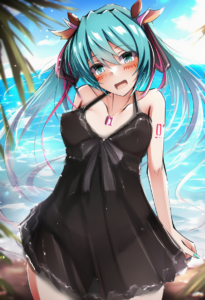 2__giraffe_(ilconte)__, girl,{{{hatsune miku,blue hair__,medium breasts, black d s-594943965