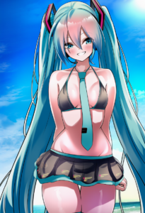 2__herohero_(higashi_no_dou)__, girl,{{{hatsune miku,blue hair__,medium breasts, s-3683511440