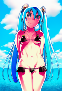 2__hijiri_rei__, girl,{{{hatsune miku,blue hair__,medium breasts, black dress bi s-595714825