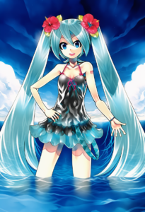 2__kei_(keigarou)__, girl,{{{hatsune miku,blue hair__,medium breasts, black dres s-3505715246
