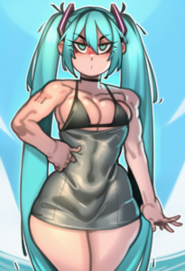 2__kelvin_hiu__, girl,{{{hatsune miku,blue hair__,medium breasts, black dress bi s-3967362952