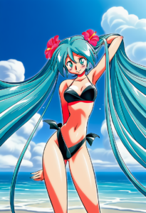 2__kimura_takahiro__, girl,{{{hatsune miku,blue hair__,medium breasts, black dre s-3528237701