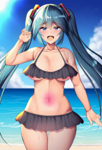 2__kisaragi_nana__, girl,{{{hatsune miku,blue hair__,medium breasts, black dress s-4253645786
