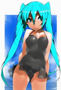 2__kochiya_(gothope)__, girl,{{{hatsune miku,blue hair__,medium breasts, black d s-1966608652