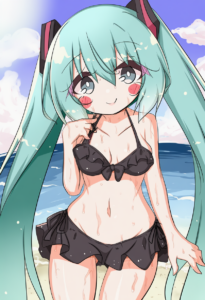 2__komakoma_(magicaltale)__, girl,{{{hatsune miku,blue hair__,medium breasts, bl s-947608948