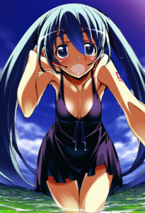 2__kurashima_tomoyasu__, girl,{{{hatsune miku,blue hair__,medium breasts, black s-3550567592