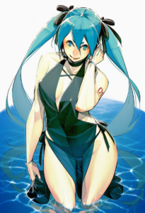 2__kyo_(kuroichigo)__, girl,{{{hatsune miku,blue hair__,medium breasts, black dr s-3709901104