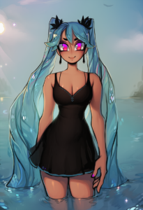 2__matilda_fiship__, girl,{{{hatsune miku,blue hair__,medium breasts, black dres s-3079965498