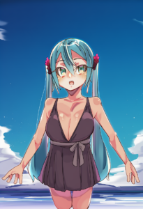 2__maze_(gochama_ze_gohan)__, girl,{{{hatsune miku,blue hair__,medium breasts, b s-3591396138