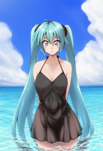 2__mikagami_sou__, girl,{{{hatsune miku,blue hair__,medium breasts, black dress s-2574645833