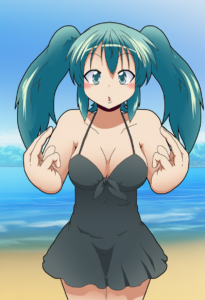 2__mikazuki_neko__, girl,{{{hatsune miku,blue hair__,medium breasts, black dress s-3317856111