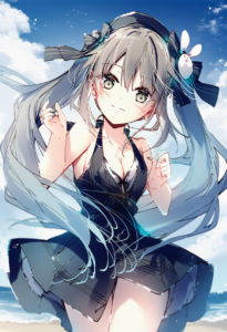 2__mochizuki_shiina__, girl,{{{hatsune miku,blue hair__,medium breasts, black dr s-3829423987