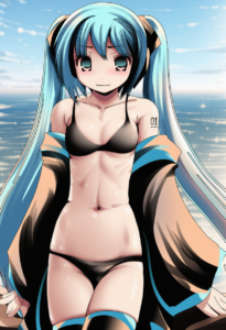 2__namamo_nanase__, girl,{{{hatsune miku,blue hair__,medium breasts, black dress s-3713490361