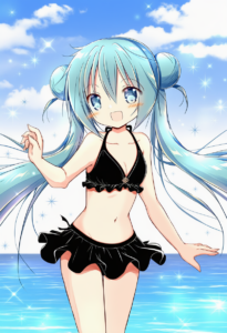 2__nanase_miori__, girl,{{{hatsune miku,blue hair__,medium breasts, black dress s-1227364766