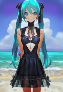 2__nishihara_isao__, girl,{{{hatsune miku,blue hair__,medium breasts, black dres s-1829798212