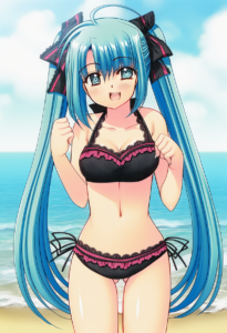 2__nishimata_aoi__, girl,{{{hatsune miku,blue hair__,medium breasts, black dress s-225958192