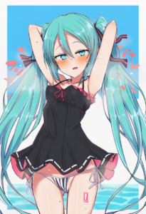 2__nonono_mino__, girl,{{{hatsune miku,blue hair__,medium breasts, black dress b s-481069431