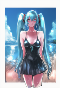 2__osakana_(denpa_yun’yun) __, girl,{{{hatsune miku,blue hair__,medium breasts, s-4222763751