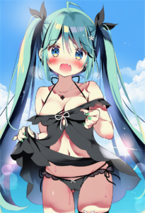 2__pan_(mimi)__, girl,{{{hatsune miku,blue hair__,medium breasts, black dress bi s-2899210298