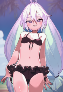 2__robo_mikan__, girl,{{{hatsune miku,blue hair__,medium breasts, black dress bi s-2666477512