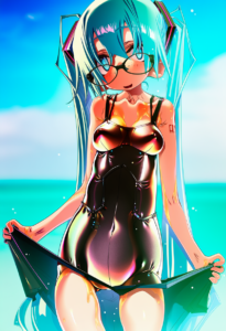 2__sakuya_tsuitachi__, girl,{{{hatsune miku,blue hair__,medium breasts, black dr s-95638772