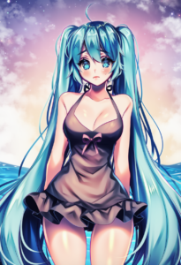 2__sasucchi95　__, girl,{{{hatsune miku,blue hair__,medium breasts, black dress b s-1030398382
