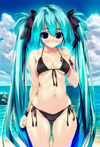 2__shintarou__, girl,{{{hatsune miku,blue hair__,medium breasts, black dress bik s-1545358140