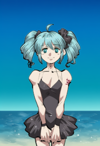 2__shirako_(kirupi)__, girl,{{{hatsune miku,blue hair__,medium breasts, black dr s-4186206614
