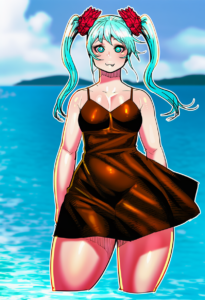 2__synecdoche__, girl,{{{hatsune miku,blue hair__,medium breasts, black dress bi s-4021837000