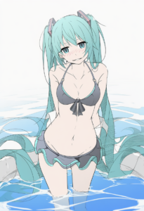 2__t1kosewad__, girl,{{{hatsune miku,blue hair__,medium breasts, black dress bik s-3507576149