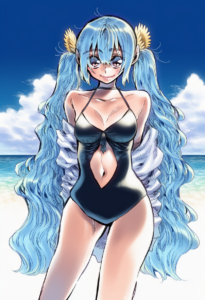 2__takanashi_ringo__, girl,{{{hatsune miku,blue hair__,medium breasts, black dre s-3696882249