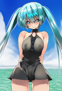 2__takase_muh__, girl,{{{hatsune miku,blue hair__,medium breasts, black dress bi s-209137277
