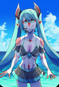 2__takatsuki_nato__, girl,{{{hatsune miku,blue hair__,medium breasts, black dres s-387434557