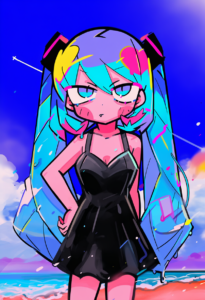 2__terada_tera__, girl,{{{hatsune miku,blue hair__,medium breasts, black dress b s-1470095874