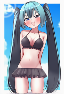 2__tiemu_(man190)__, girl,{{{hatsune miku,blue hair__,medium breasts, black dres s-2075577779
