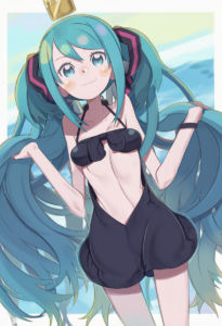 2__totatokeke__, girl,{{{hatsune miku,blue hair__,medium breasts, black dress bi s-511239640