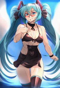 2__vilde_loh_hocen__, girl,{{{hatsune miku,blue hair__,medium breasts, black dre s-1364467035