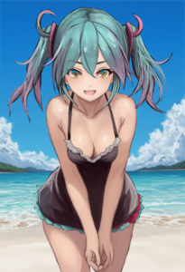 2__yanagi_wakana__, girl,{{{hatsune miku,blue hair__,medium breasts, black dress s-1612008962