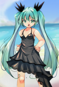 2__yashin_(yasinz)__, girl,{{{hatsune miku,blue hair__,medium breasts, black dre s-1320323893