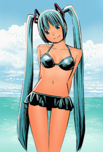 2__yoshitomi_akihito__, girl,{{{hatsune miku,blue hair__,medium breasts, black d s-931203742