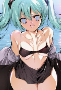 2__yuiga_naoha__, girl,{{{hatsune miku,blue hair__,medium breasts, black dress b s-1887855193